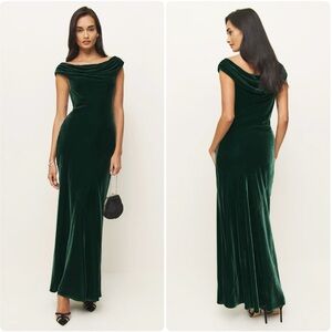 NWT Reformation Elvie Velvet Dress